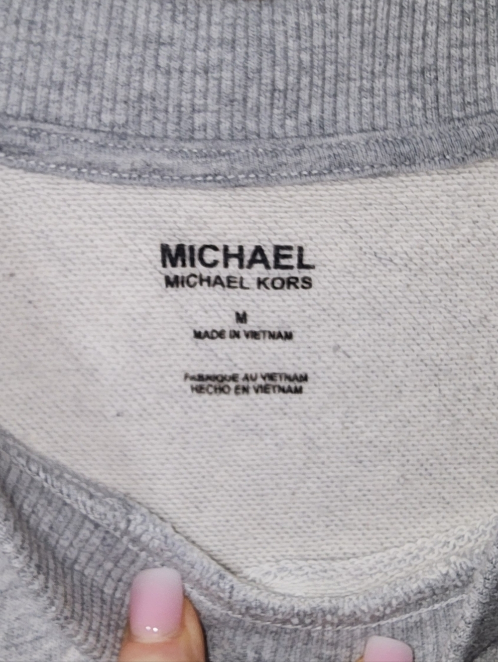 Michael Kors Grey Logo Crewneck Sweatshirt Medium - Picture 5 of 9